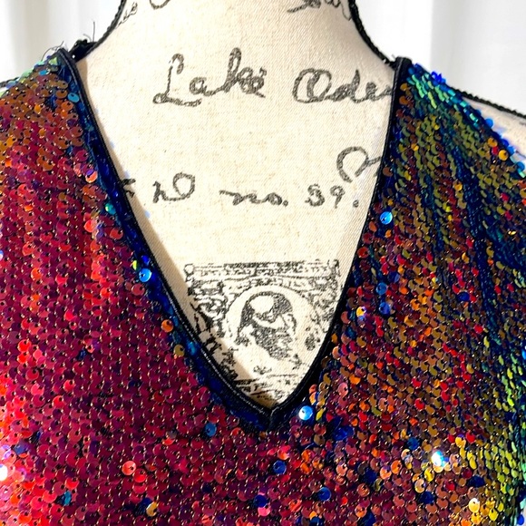 WOW COUTURE Seuinned Dress! Large - Picture 7 of 10